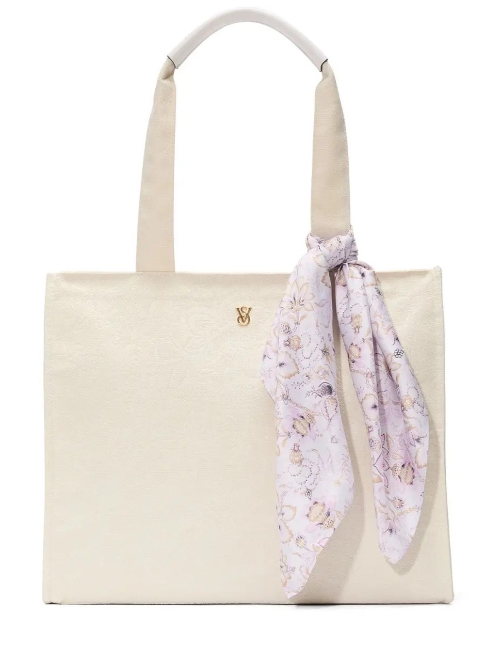 🌺 NWT Victorias Secret Floral Embossed Structured Tote Bag Coquette Cottagecore